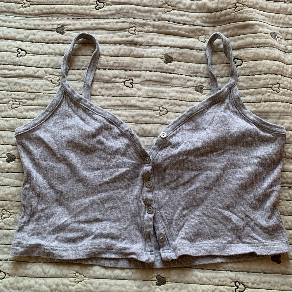 Brandy Melville Gray Crop Camisole